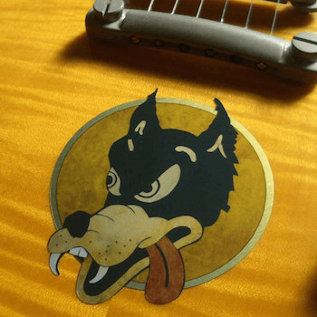 Jerry Garcia wolf guitar decal
