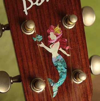 ukulele peghead inlay Little Mermaid
