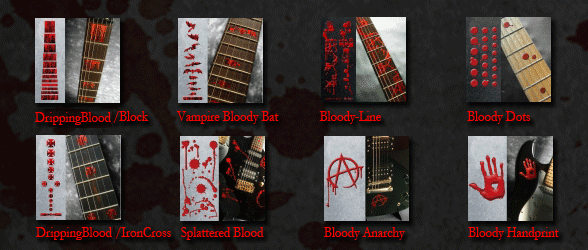 blood guitar splatter square